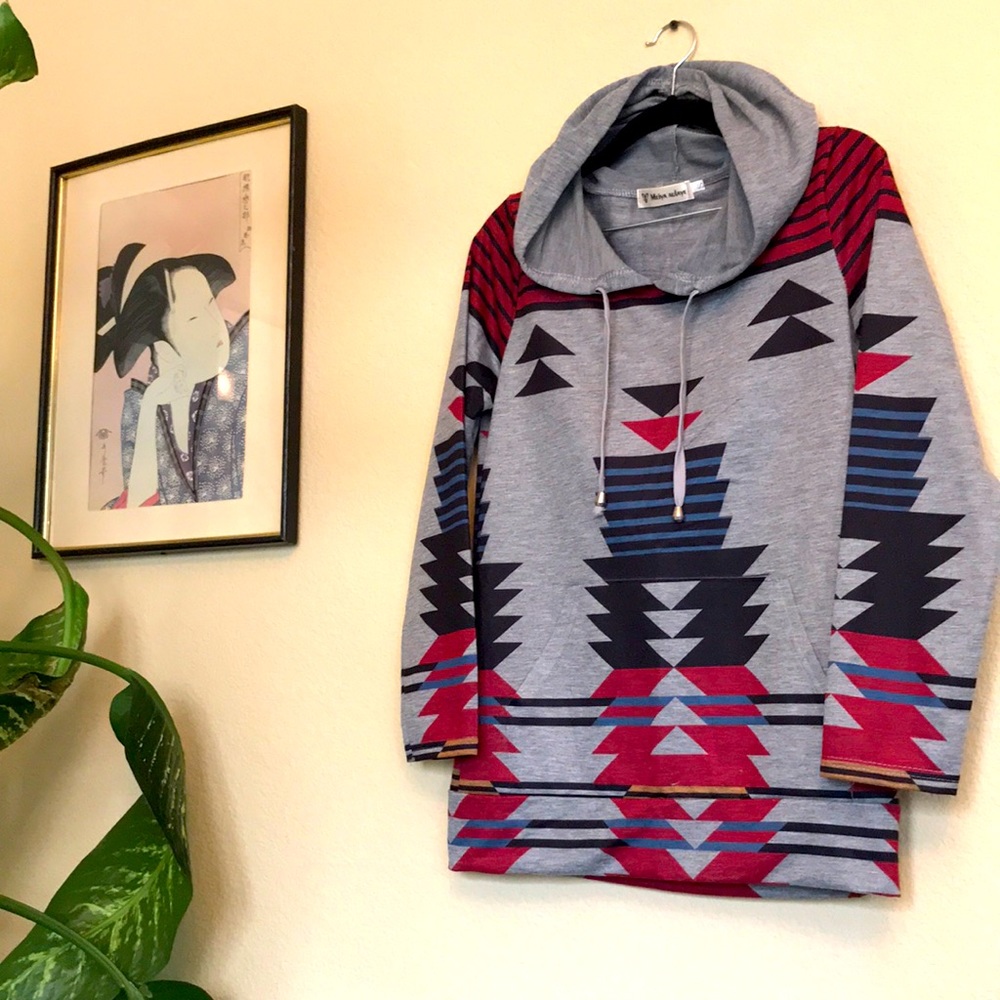 Aztec pattern hoodie